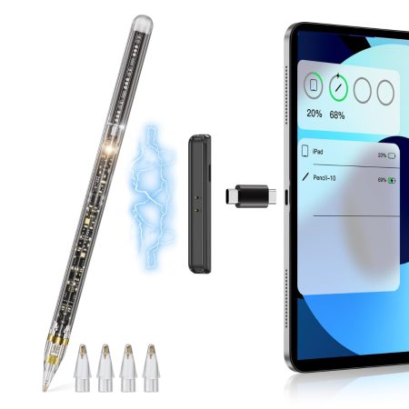 EDYELL Magnetic Charging iPad Pencil for 2018-2023 Apple iPad, 15Mins Fast Charge with Adapter, Tilt Sensor & Palm Rejection, Compatible with Apple iPad Pro 11/12.9 Inch, iPad Mini 5/6, iPad Air 3/4/5 Gen(ONLY for Apple iPad Mentioned)