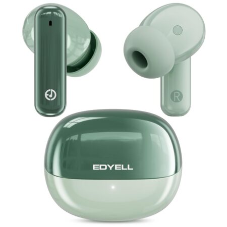 EDYELL A1 TWS Wireless Earbuds, 32 Db Active Noise Cancellation, in-Ear Headphones, 48 Hrs Playback, 4 Mic HD Calling, Bluetooth V5.3 (Green)