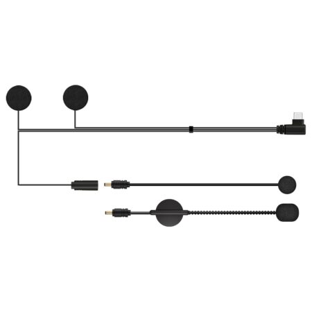 EDYELL Helmet Headset Accessory with Microphone Speaker and Type C Charging Cable for Edyell Bluetooth Helmet Headset Only, Bluetooth Stereo Speakers Hands-Free Music Call Control Mic Earphone