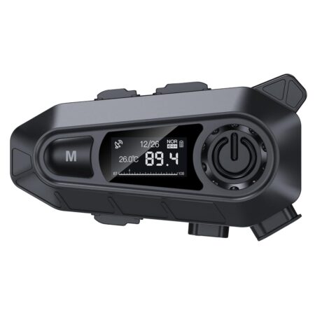 EDYELL A1 NEW Intercom Motorcycle Bluetooth Headsets, Smart LED Display Motorcycle Helmet Speakers, HD Calling and HiFi Music,Waterproof & Dustproof Helmet Headset,Group Communication System On Ear Headphones