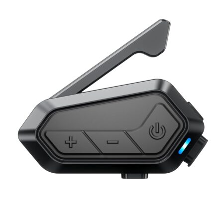 EDYELL Motorcycle Bluetooth Headset,V1 Motorcycle Helmet Speaker,24 Riders 2Km Helmet Communication System with Music Sharing,IPX6 Waterproof,Noise Cancellation,2 Type Mics,Compatible with All Helmets